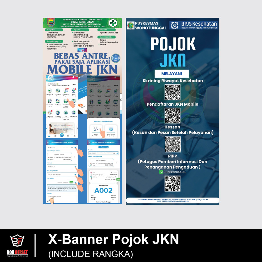 X Banner 60 x 160 cm ( rangka standar )