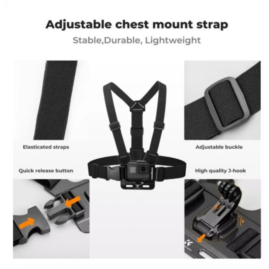 DJI Action 5 Adventure With Gimbal Stabilizer & Strap Chest - detail