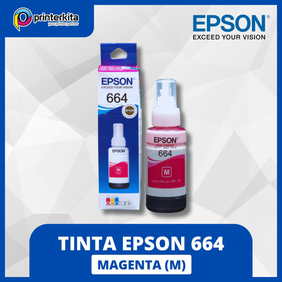 ORIGINAL INK EPSON T664 - MAGENTA (PrinterKita)