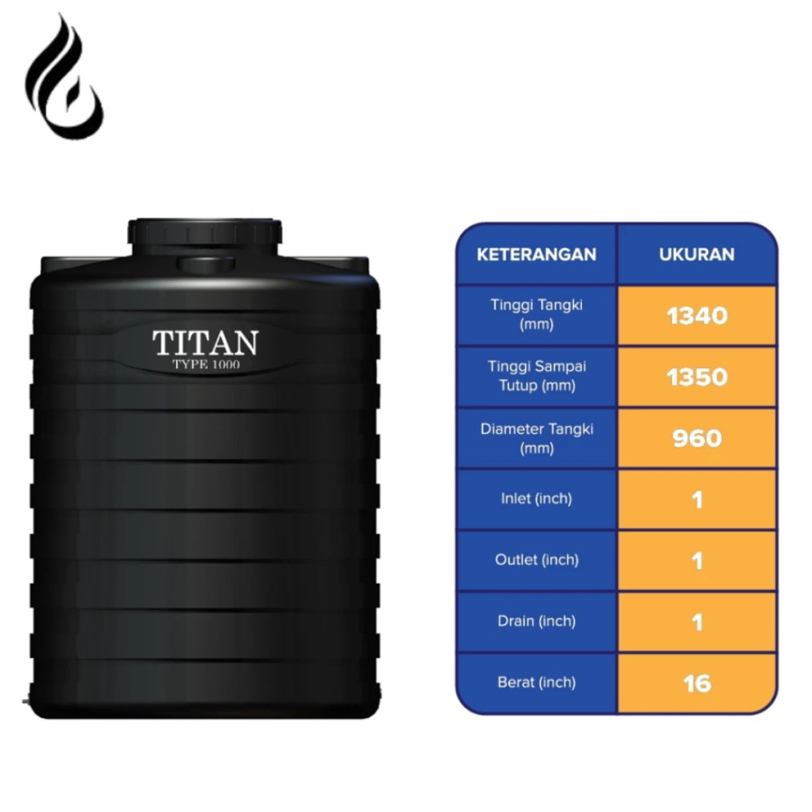 TANGKI TOREN TANDON AIR TITAN BLOW 1000 L