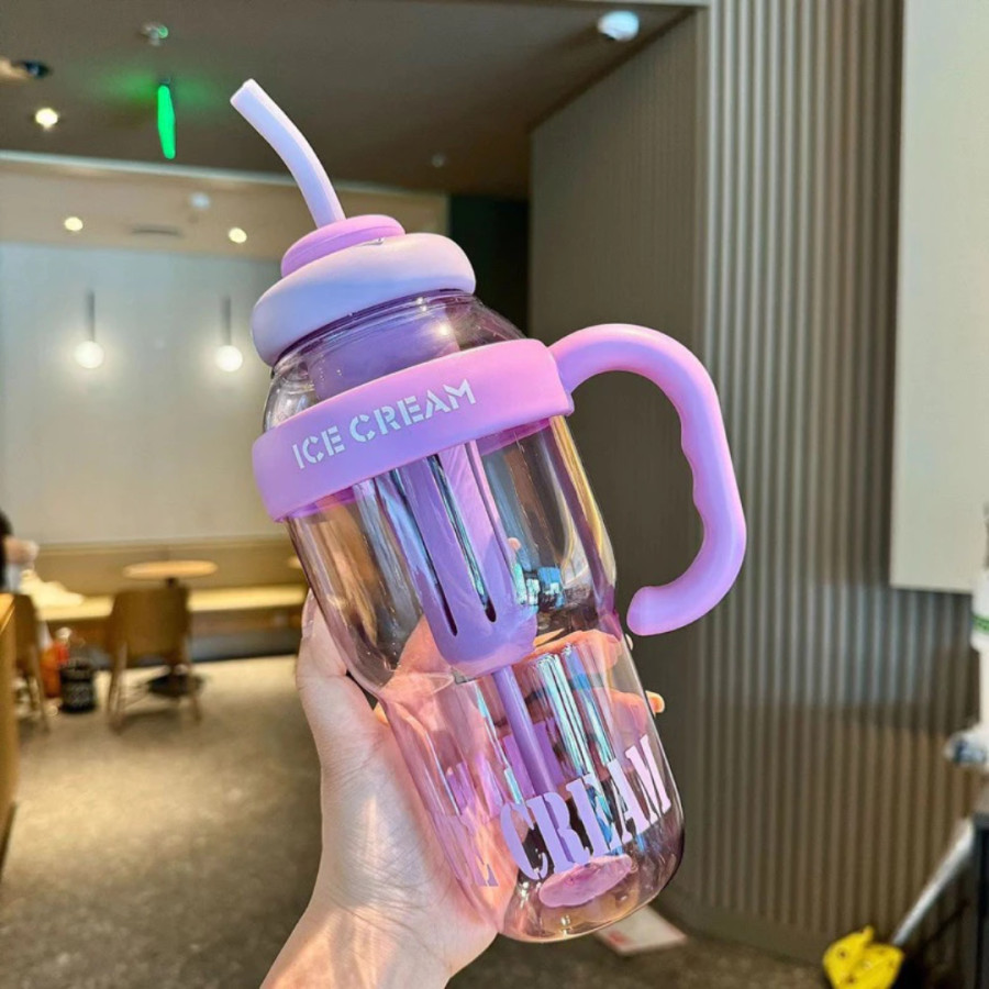 Tumbler Aesthetic Model minum / Botol Minum aesthetic 1400ML / 1,4 Liter - depan