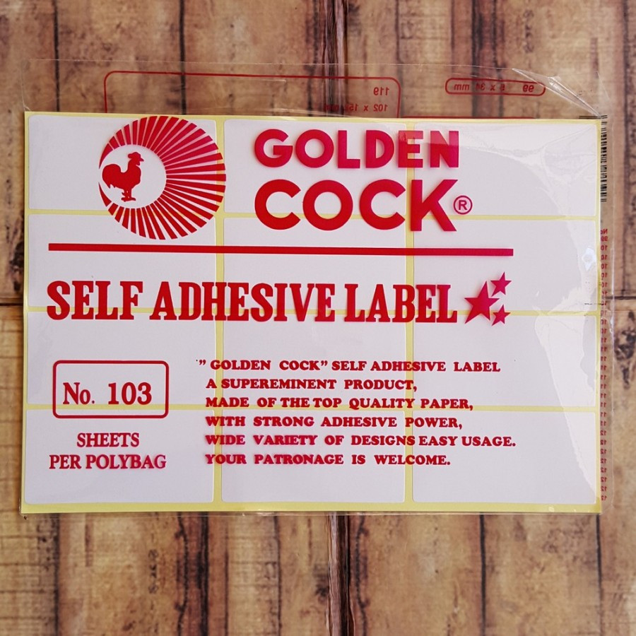 LABEL NAMA UNDANGAN NO.103 MERK GOLDEN COCK