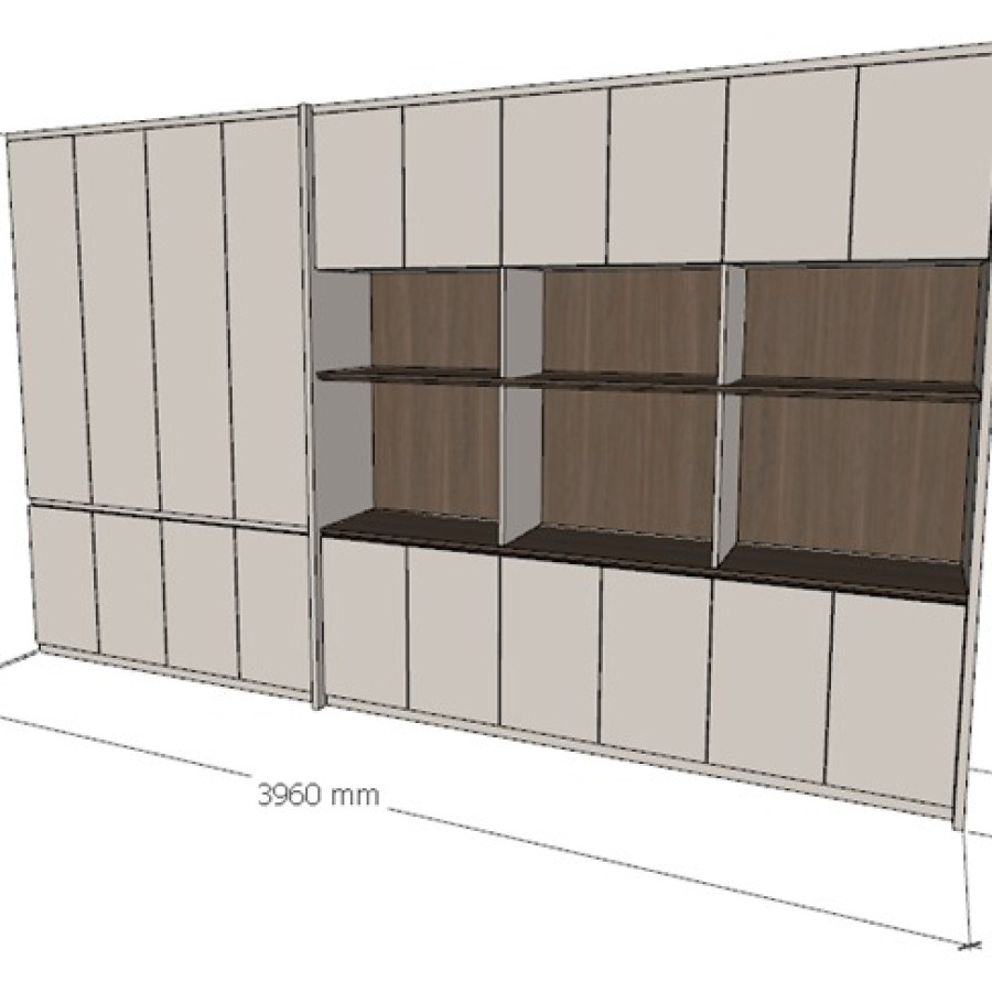 Lemari Dinding Custom HPL Sekre - utama