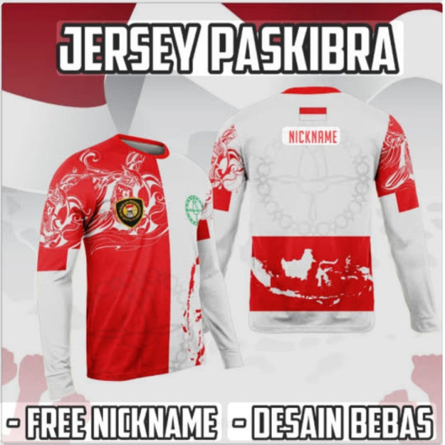 KAOS JERSEY PASKIBRAKA CUSTOM DESAIN - detail