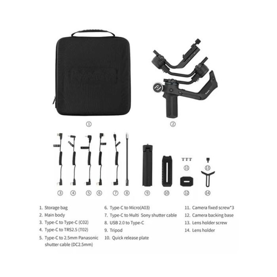 Gimbal Stabilizer Kamera - samping