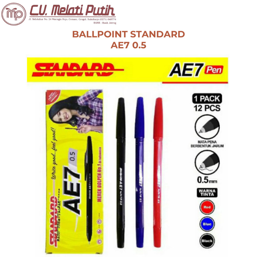 BALLPOINT STANDARD AE7 0.5 - utama