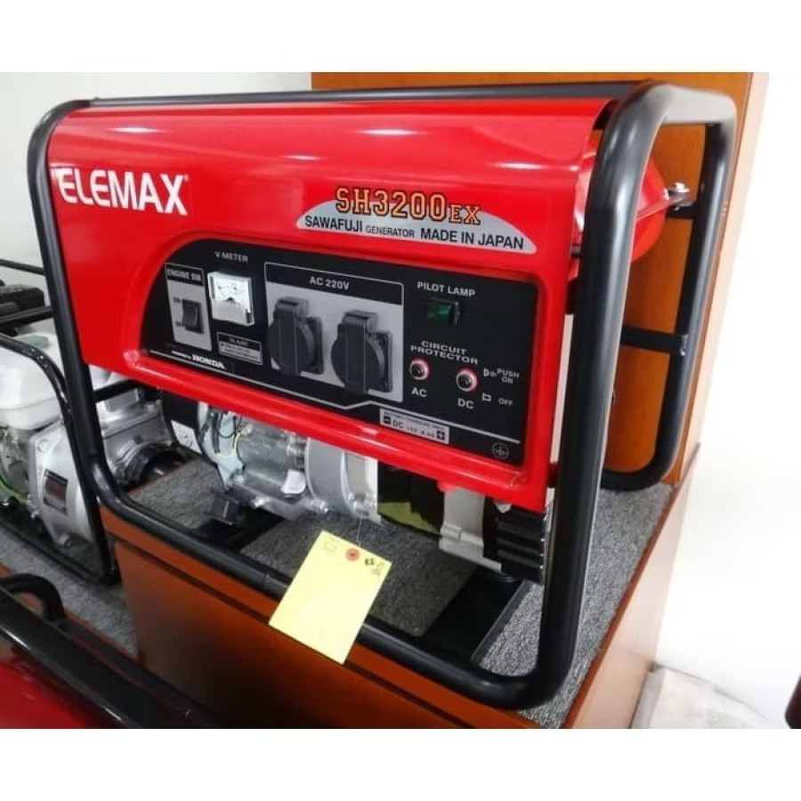 ￼ELEMAX SH-3200EX Mesin Deluxe Generator Set 2.6KVA Genset - depan