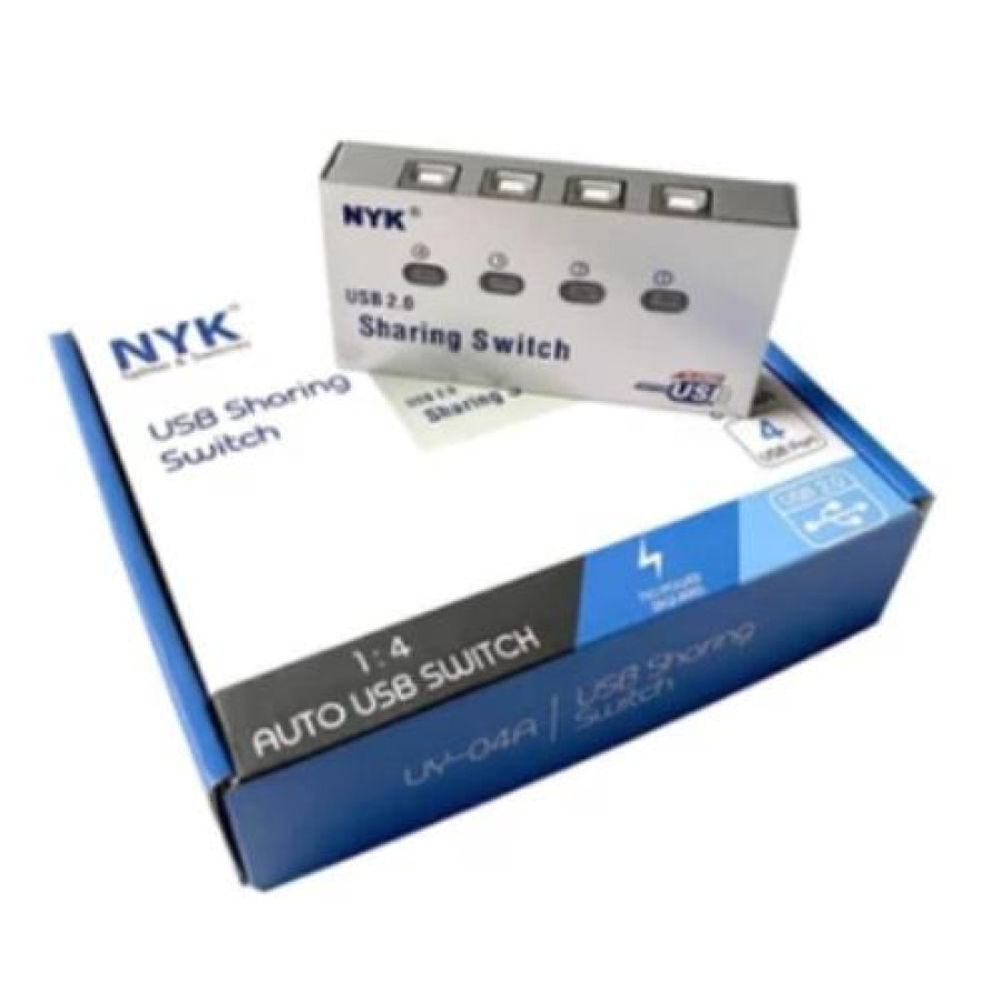NYK Switch Hub Printer 4 Port (Auto) - depan