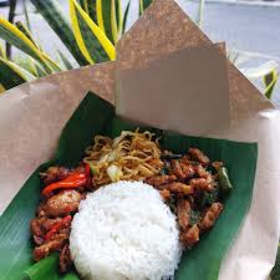 NASI BUNGKUS AYAM SUIR - depan