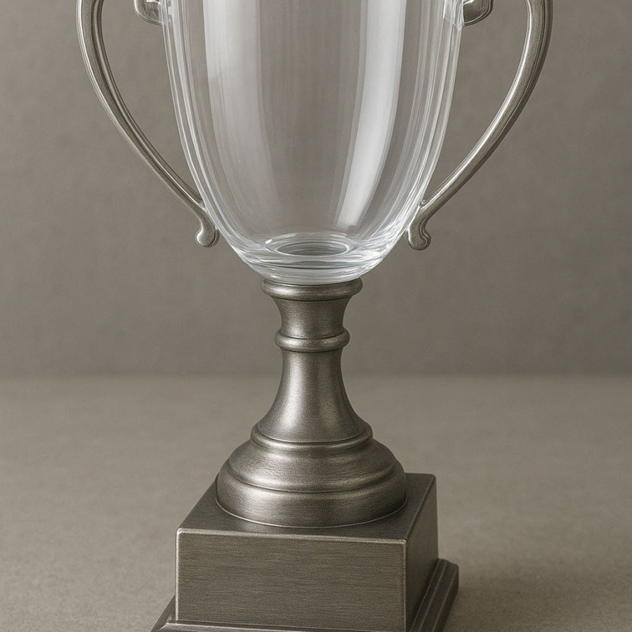 Piala berbahan aklirik dan cor logam