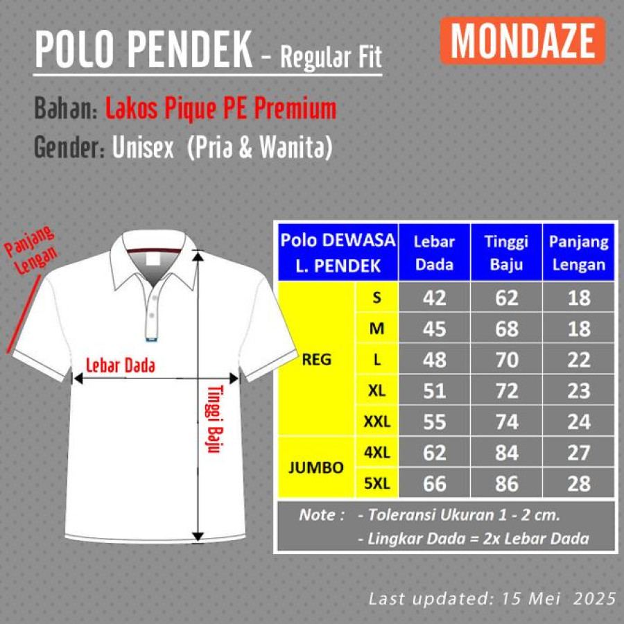 Kaos Polo Warna + celana - depan