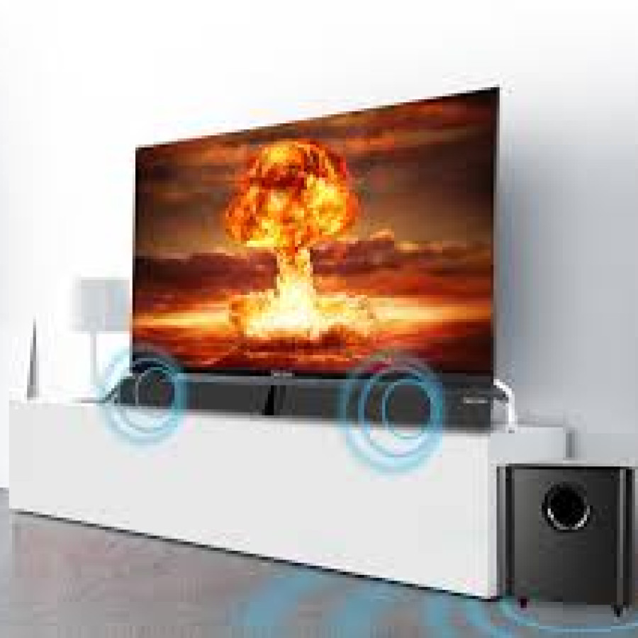 POLYTRON 4K UHD GOOGLE SMART TV CINEMAX SOUNDBAR PLD43BUG5058 SERIES - depan