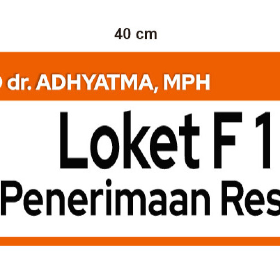 Aklirik Loket F1 Penerimaan Resep (15x40cm)