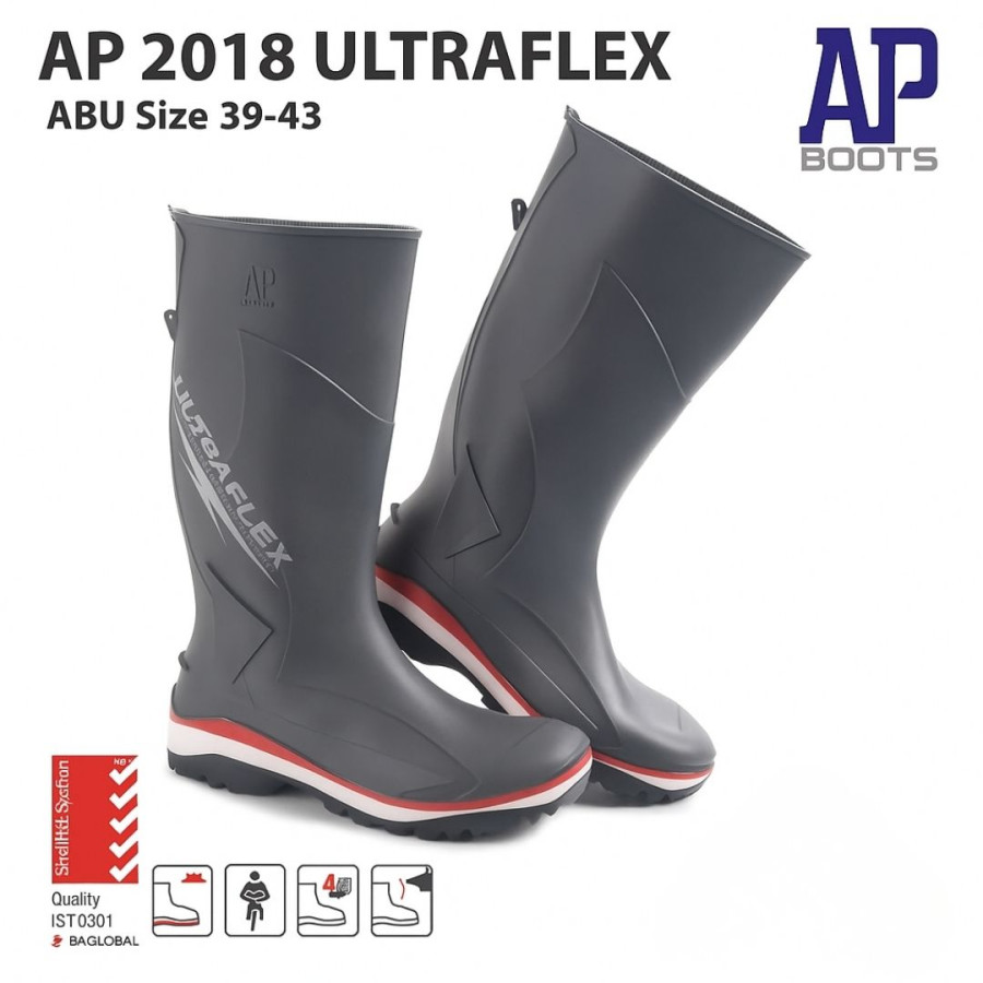 Sepatu Boot Tinggi AP Boots AP ULTRAFLEX Abu Karet - utama