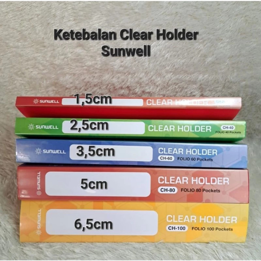 Map Clear Holder/Dokument Keeper 40lbr Folio/F4 Sunwell - depan
