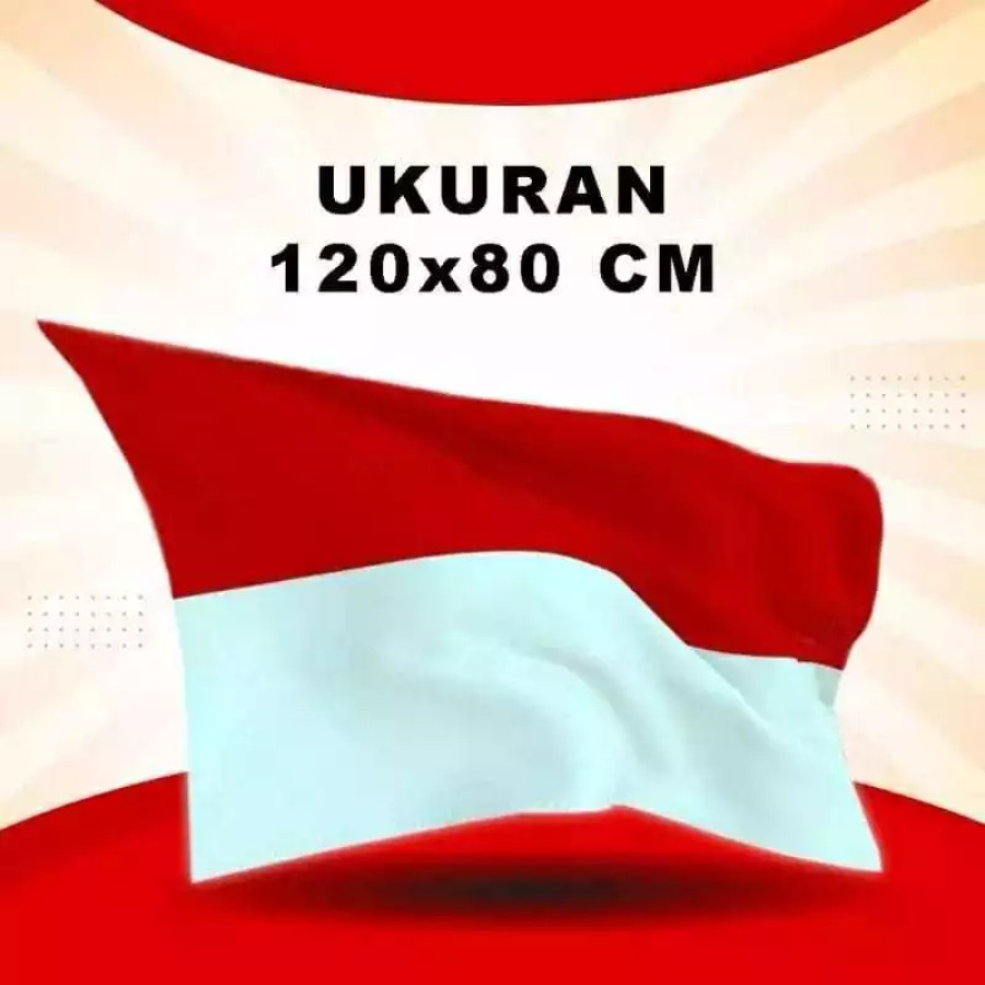 Bendera Persegi Merah Putih Uk. 150 x 100 cm / 120 X 80 cm / 90 X 60 cm - depan
