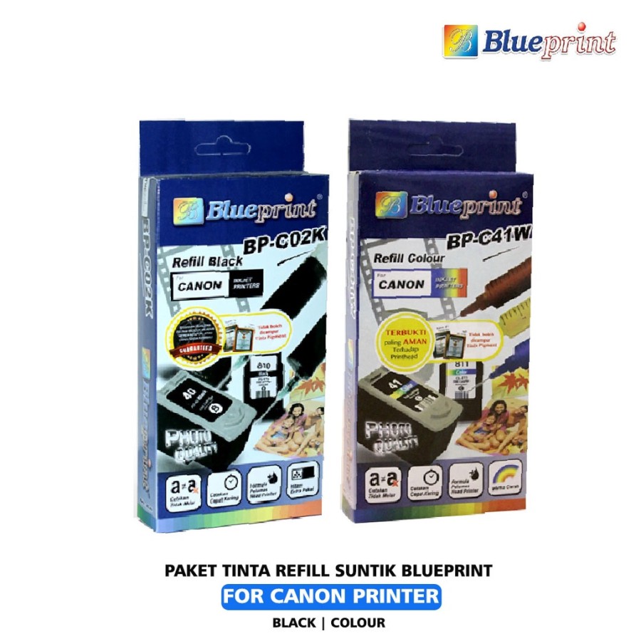 Refill Kit Black 30ml Blue Print - utama