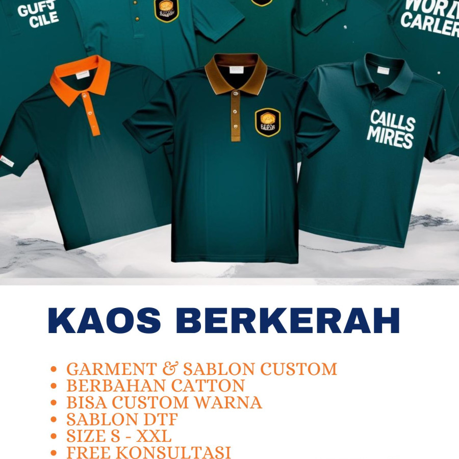 KAOS BERKERAH BAHAN COTTON