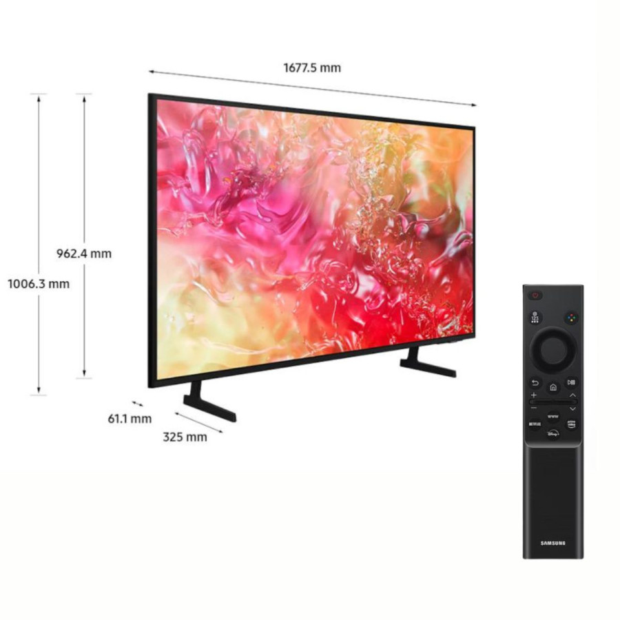 Samsung 75" Crystal UHD UA75DU7000KXXD 4K Smart TV - utama