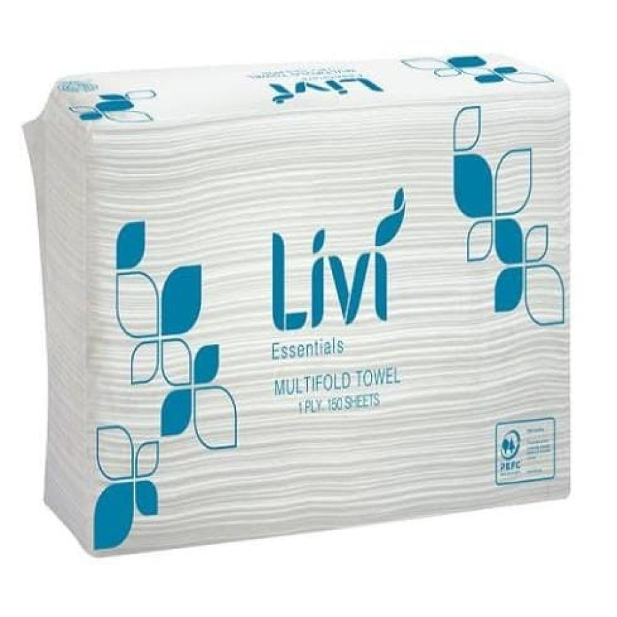 LIVI ESSENTIAL TOWEL MULTIFOLD 150'S