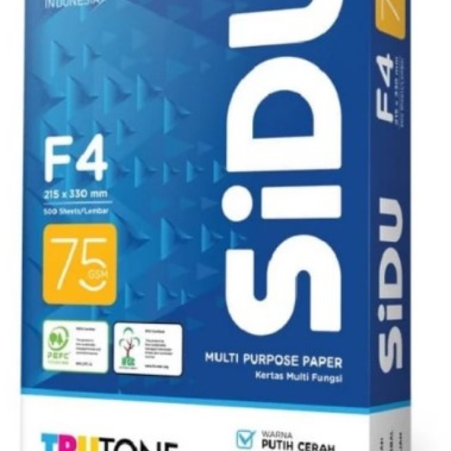 Kertas HVS F4 75 Gsm SIDU
