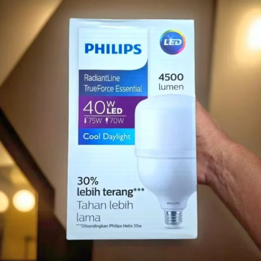 Lampu LED warna putih merk Philips 40 watt