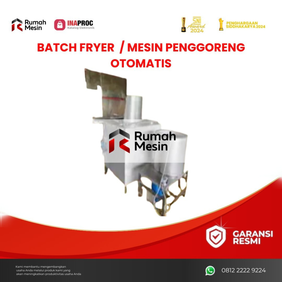 Batch Fryer / Mesin Penggoreng Otomatis - depan
