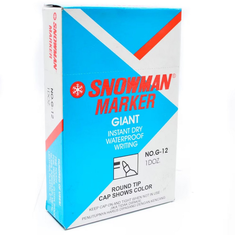 Spidol Permanen G-12 Merk Snowman - depan