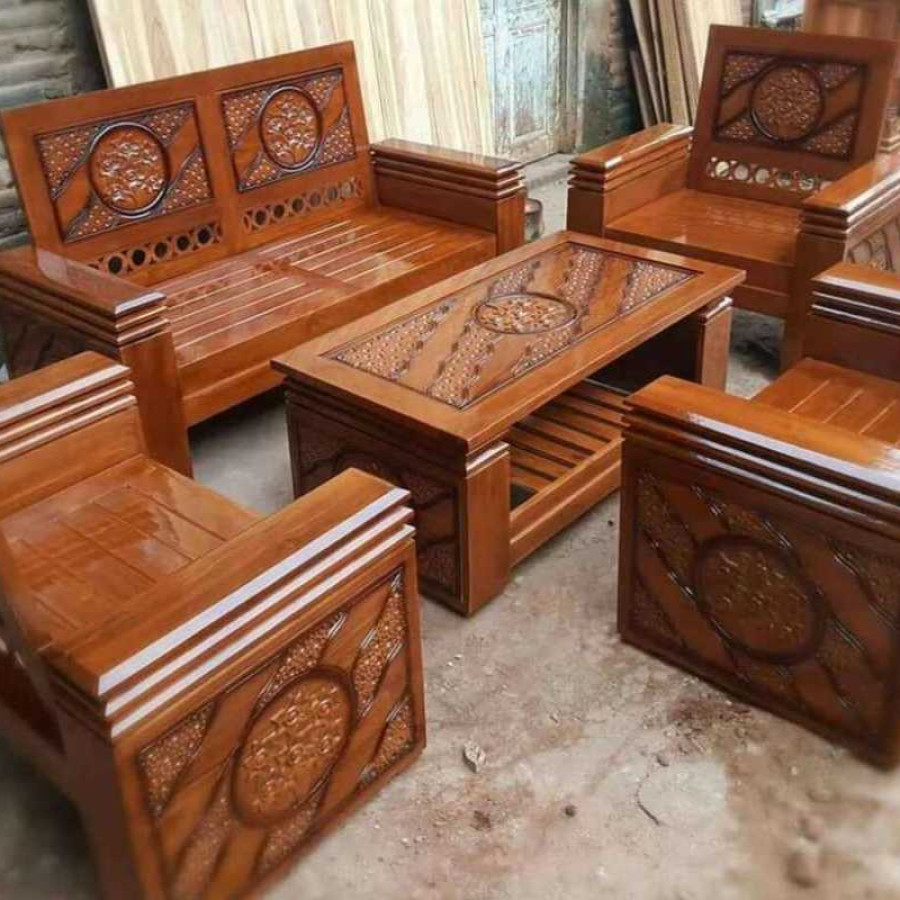 SOFA KURSI TAMU MINIMALIS KAYU JATI 2111 - detail
