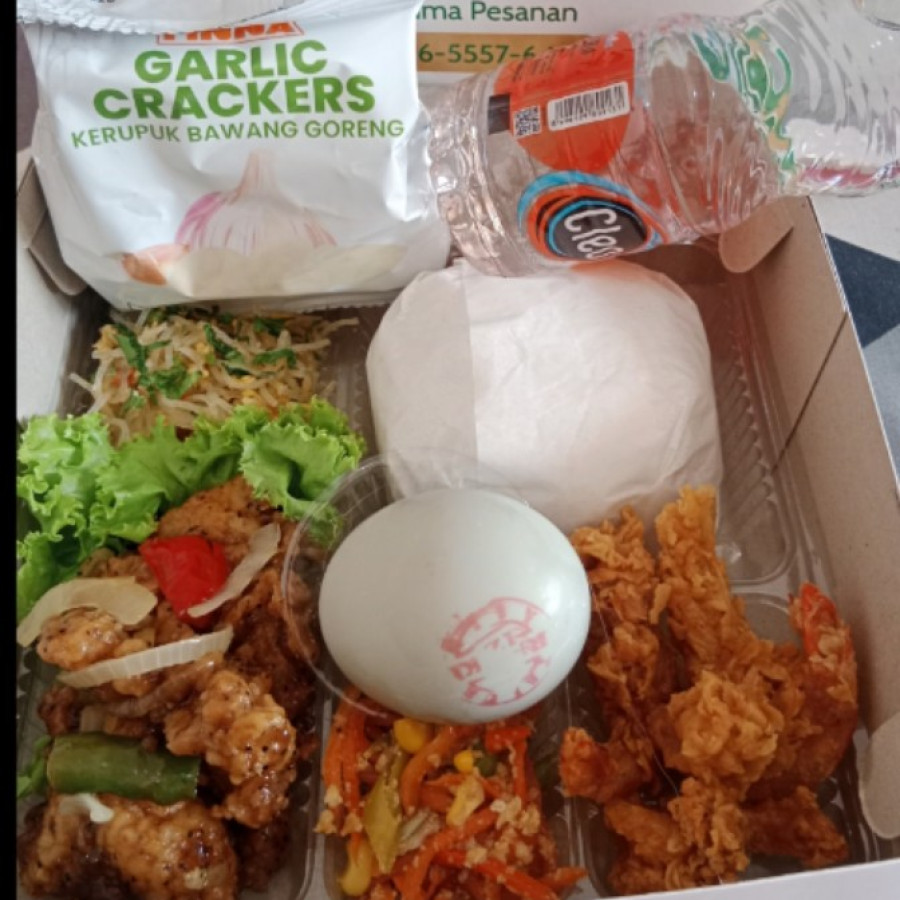 Nasi kotak lengkap