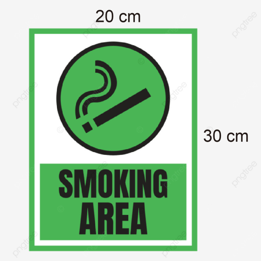 Papan Tanda Peringatan Tempat Khusus Merokok Uk. 20 x 30 cm