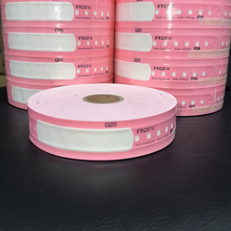 Gelang Pasien Anak Pink - detail