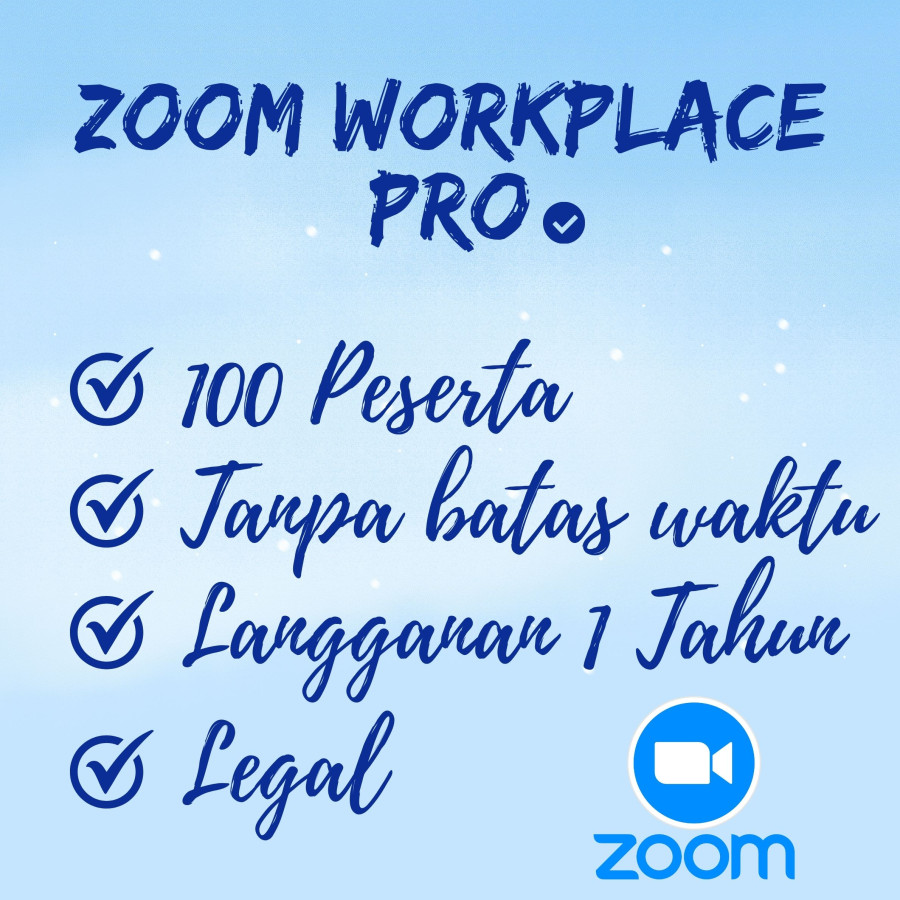 Langganan Zoom Workplace Pro 100 Peserta 1 Tahun