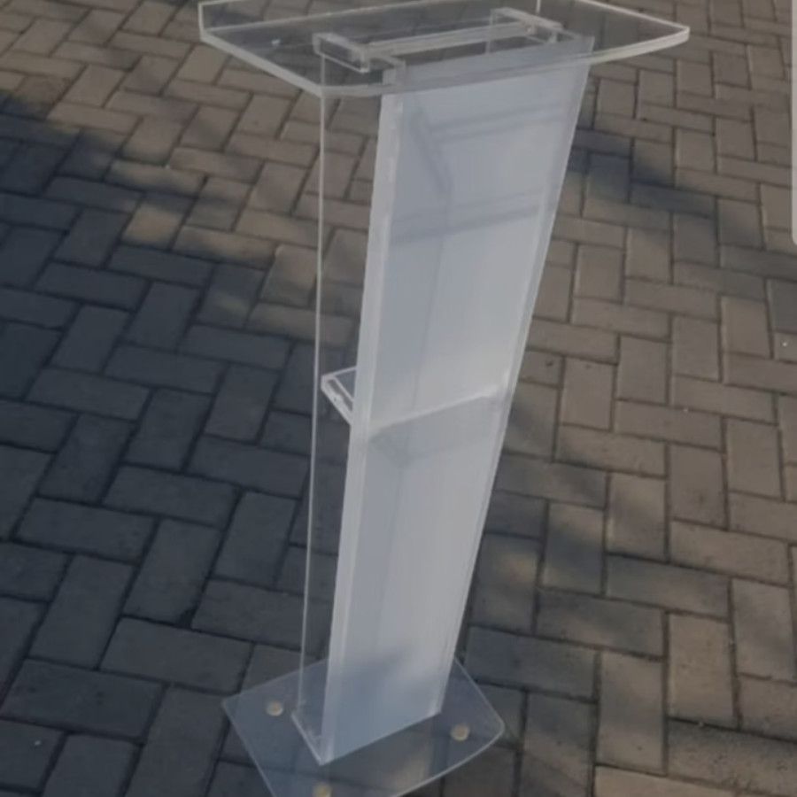 Mimbar podium akrilik custom - depan