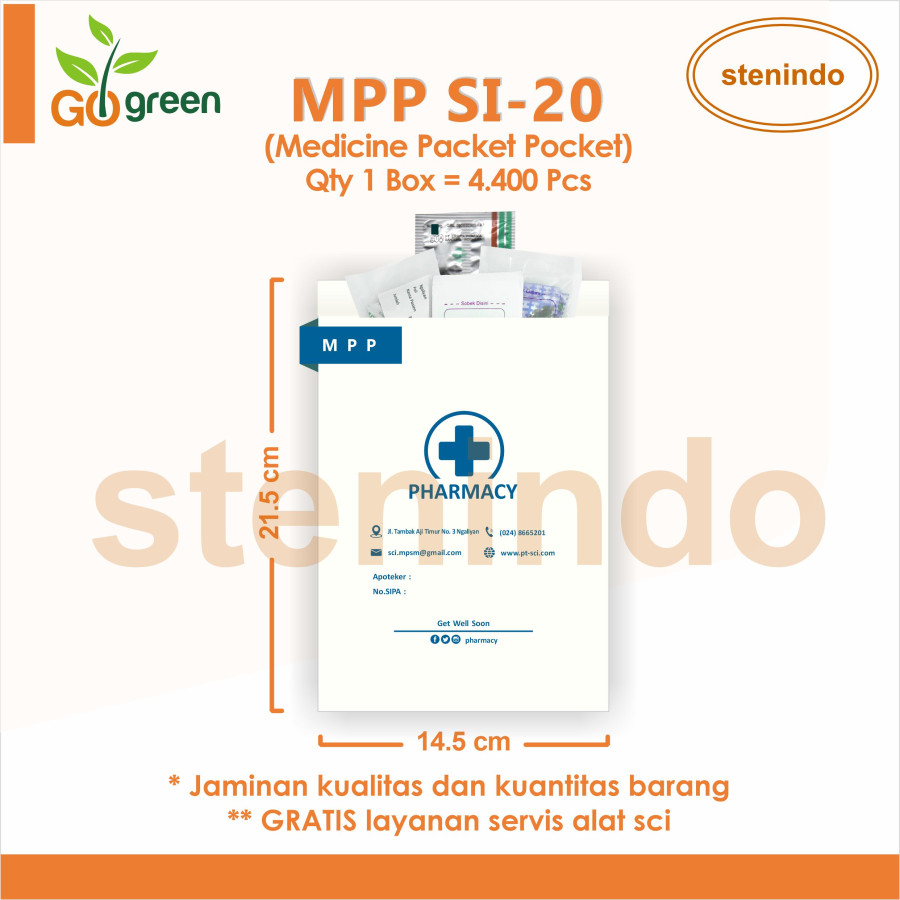 MPP (Medicine Packet Pocket) / Kantong Obat Berlogo - utama