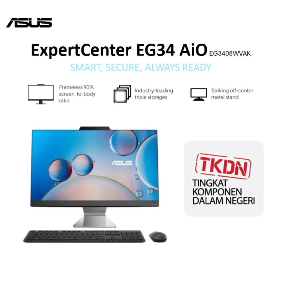 ASUS ExpertCenter EG3408WVAK i3/8GB/512GB SSD/WIN HOME/23.8 Inch FHD