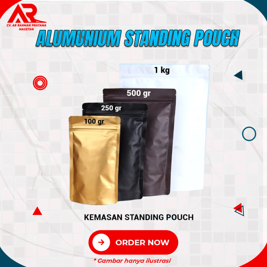 Alumunium Standing Pouch 500 Gram - utama