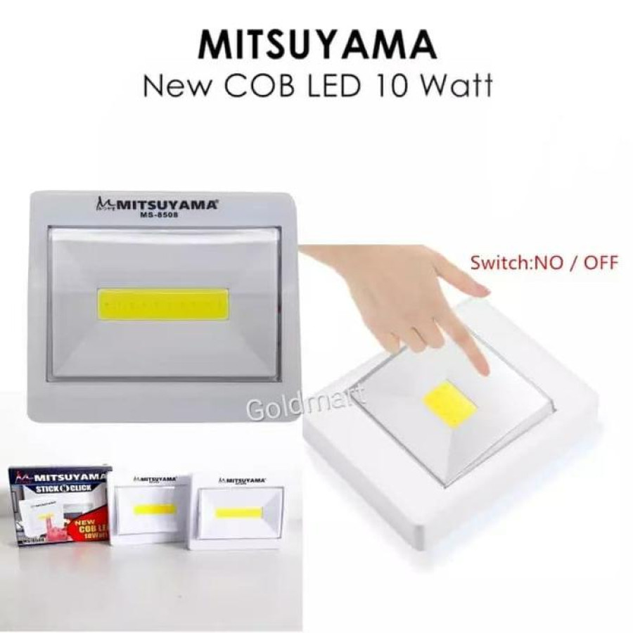 Lampu Tempel Magnet Emergency Mitsuyama COB LED 10 Watt MS-8508 - depan