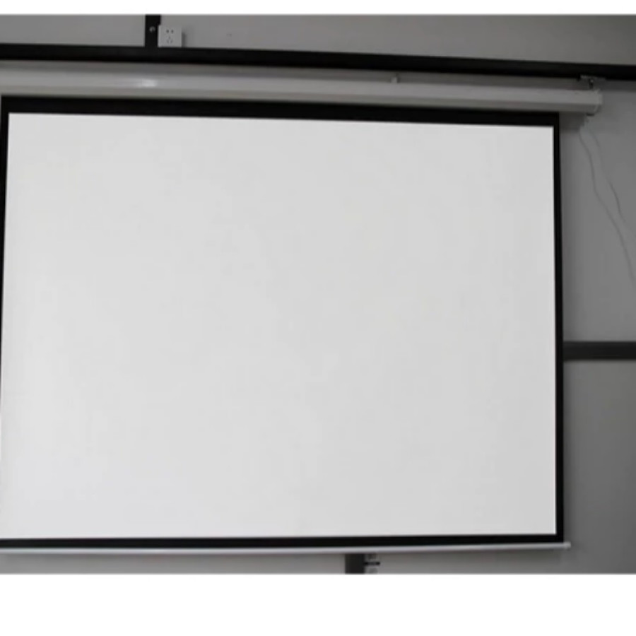 Layar Proyektor Motorized 84 inch Layar Proyektor Elektrik Remote 84" - depan