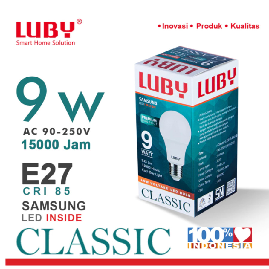 Lampu LED Luby 9 Watt E27
