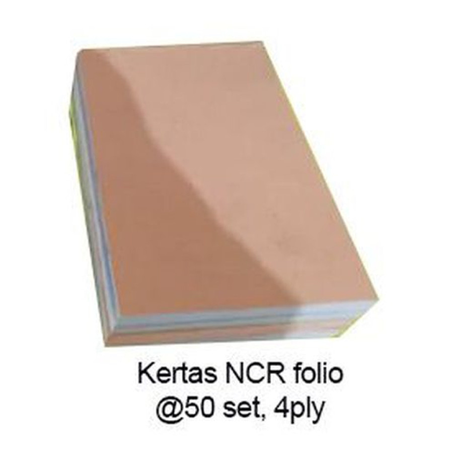 Kertas NCR merk Rainbow F4, 4ply bentuk Buku