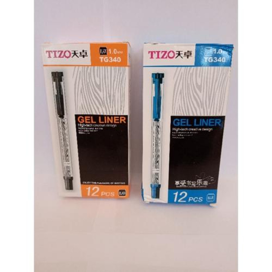 Ballpoint Gel Biru/Hitam Tizo