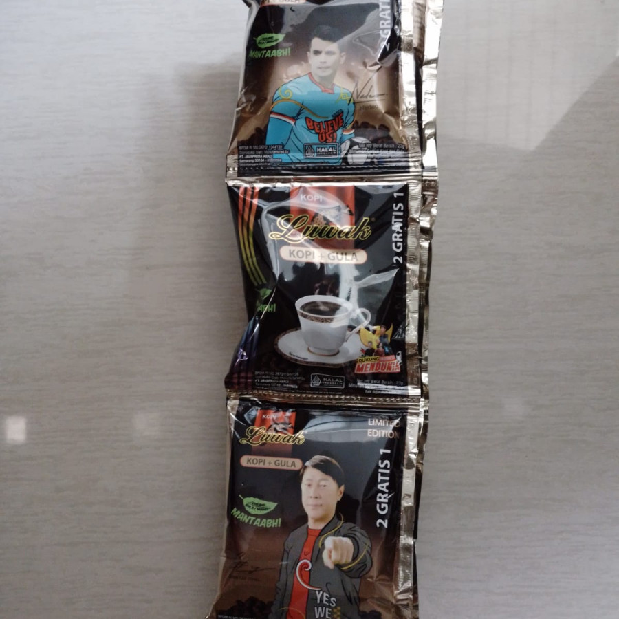 Luwak kopi + gula - depan