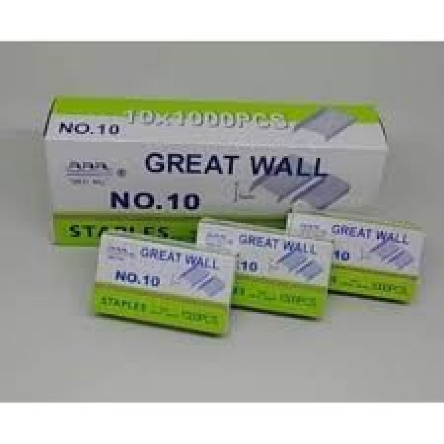Isi Staples Kecil No.10 Merk Great Wall - depan