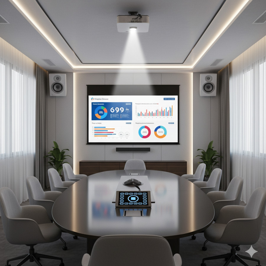 Layar Proyektor Otomatis 100 inch