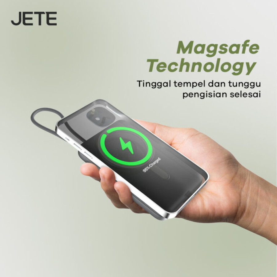 Powerbank Wireless JETE A15 10000 mAh - depan