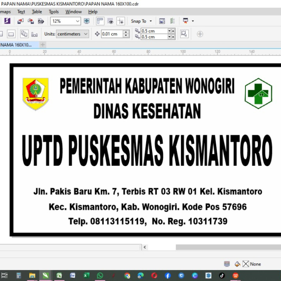 PAPAN NAMA PUSKESMAS 160X100