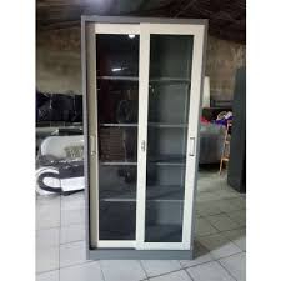 LEMARI BESI ARSIP 2 PINTU SLIDING