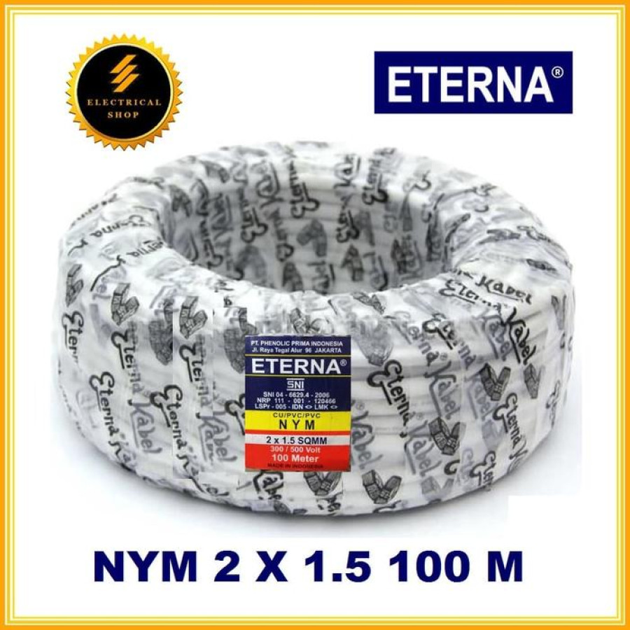 Kabel NYM 2x1,5mm Eterna 100M