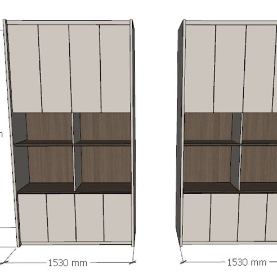 Lemari Custom HPL Sekre - depan